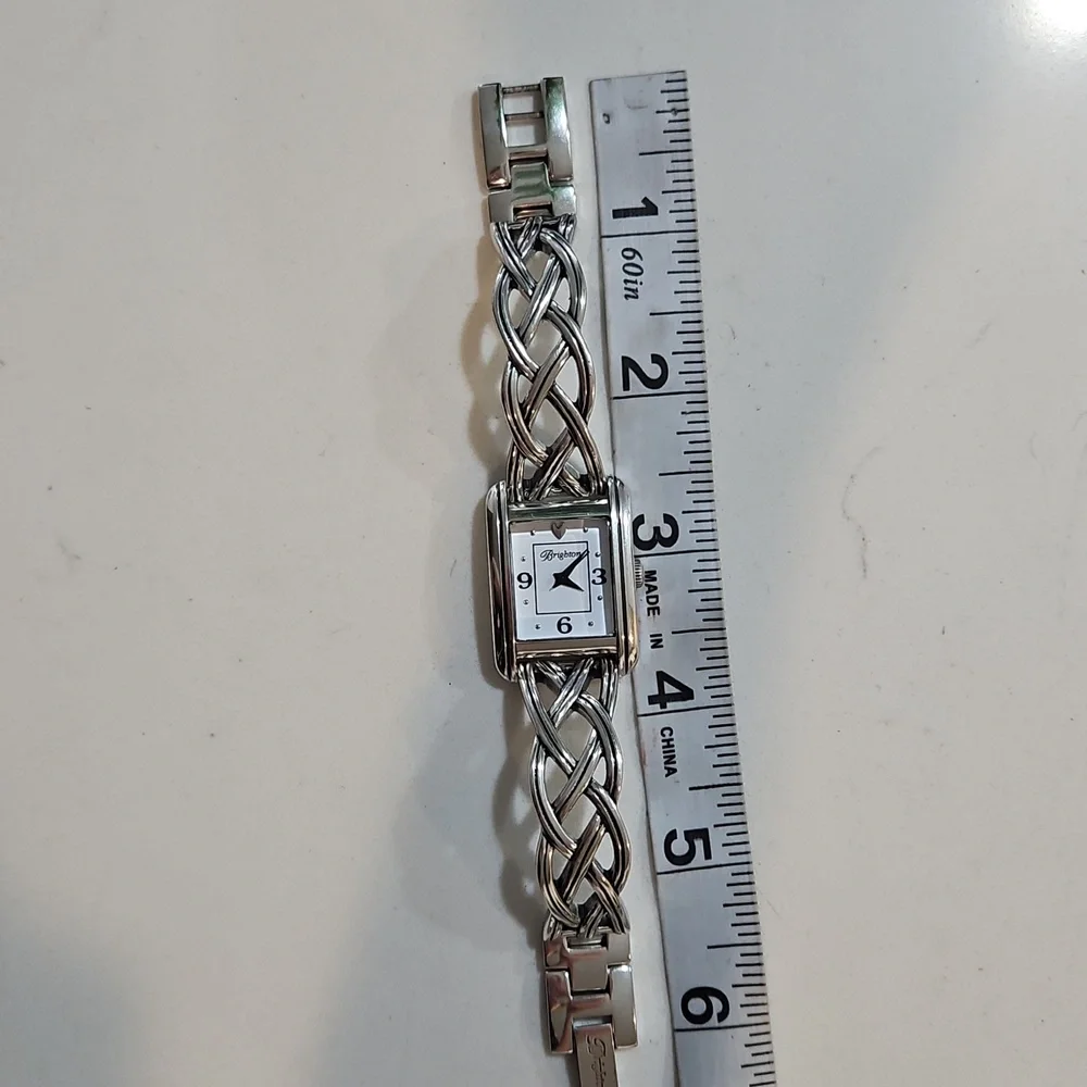 Brighton Edinburgh Watch Silver Celtic Knot Leather Band